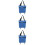 3Pcs Reusable Blue Trolley Laundry Bags with Wheels for Easy Storage 8
