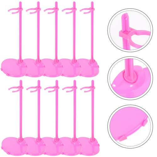 72 Pcs Doll Stand Miniature Plastic Doll Bear Child 1