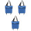 3Pcs Reusable Blue Trolley Laundry Bags with Wheels for Easy Storage 3