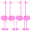 72 Pcs Doll Stand Miniature Plastic Doll Bear Child 7