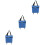 3Pcs Reusable Blue Trolley Laundry Bags with Wheels for Easy Storage 5