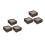 6Pcs Wood Butterfly Specimen Box Light Brown Clear Cover Display Case 6