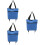 3Pcs Reusable Blue Trolley Laundry Bags with Wheels for Easy Storage 7