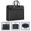 2Pcs Black Canvas Document Carrier Zippered File Tote for Home Use 11