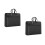 2Pcs Black Canvas Document Carrier Zippered File Tote for Home Use 10