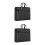 2Pcs Black Canvas Document Carrier Zippered File Tote for Home Use 5