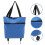 3Pcs Reusable Blue Trolley Laundry Bags with Wheels for Easy Storage 10