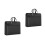 2Pcs Black Canvas Document Carrier Zippered File Tote for Home Use 4