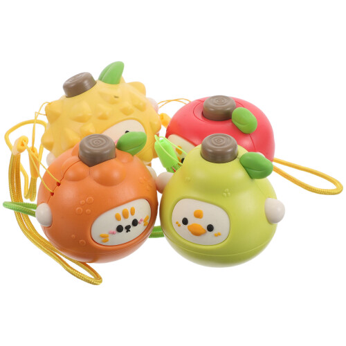8Pcs Assorted Color Fruit-Shaped Spinning Tops Classroom Toys