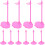 72 Pcs Doll Stand Miniature Plastic Doll Bear Child 9