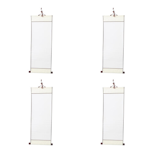 8Pcs Blank Hanging Scrolls Beige Xuan Paper for Calligraphy Drawing 2