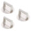 3Stk Burgerpressform Fleischpresse Silber 7