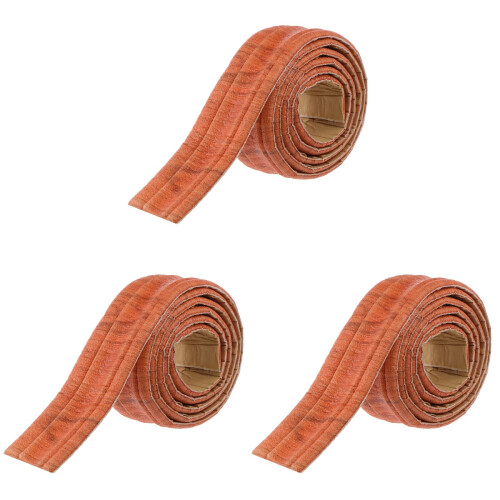 3Pcs Chocolate Peel and Stick Baseboard Strip Thickened Wall Skirting 2