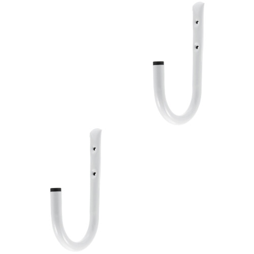 2Pcs Heavy Duty Garage Hooks White Iron Wall Mount Storage Hangers 2