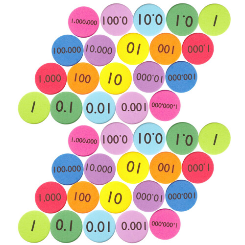 600 Pcs Foam Place Value Disks Math Manipulatives