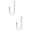 2Pcs Heavy Duty Garage Hooks White Iron Wall Mount Storage Hangers 7