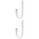 2Pcs Heavy Duty Garage Hooks White Iron Wall Mount Storage Hangers 5