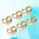 6pcs golden solid earring backs replacements for safety 9
