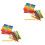 160 Pcs Wooden Craft Sticks Colored Popsicle Sticks 4