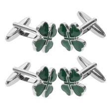 8Pairs Alloy Mens Cufflinks Four Leaf Suit Accessories