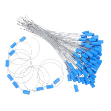 100Pcs Security Cable Seals Tamperproof Numbered Steel Wire Seal for Trucks and Containers