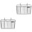 2Pcs Stainless Steel Rabbit Feeder Rack Black Hanging Holder for Pets 5