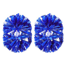 4Pcs Lightweight Blue Pom Poms Cheer Props for Sports and Events