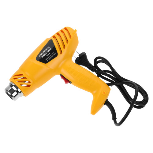 2Pcs Corded Hot Air Blower Tool Yellow Plastic Compact Handheld Heater