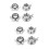8 Pcs Dumbbell Barbell Collars Barbell Bar Nuts Anti- collar Screw 7