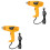 2Pcs Corded Hot Air Blower Tool Yellow Plastic Compact Handheld Heater 5