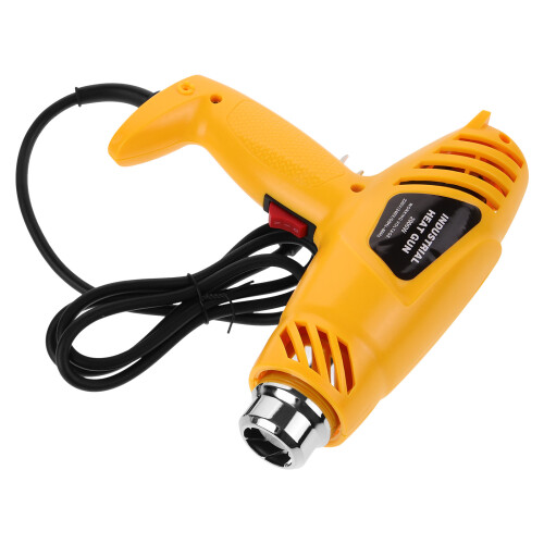 2Pcs Corded Hot Air Blower Tool Yellow Plastic Compact Handheld Heater 2