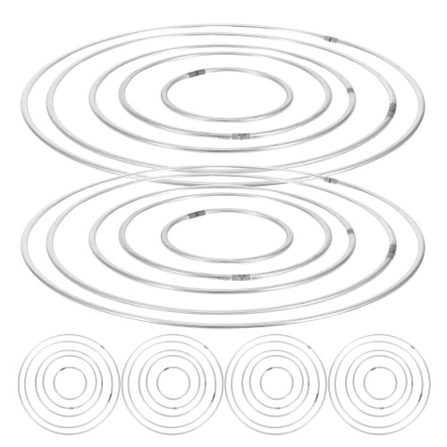 60Pcs Durable Silver Wire Rings for DIY Dreamcatchers Macrame Crafts