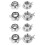 8 Pcs Dumbbell Barbell Collars Barbell Bar Nuts Anti- collar Screw 5