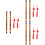 3 Sets 2Pcs Bamboo Flute Traditional Musical Instrument For Beginner 10