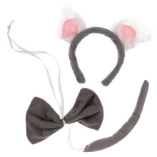 4 Sets Koala Ear Headband With Bowtie And Tail For Cosplay Performance