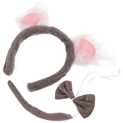 4 Sets Koala Ear Headband With Bowtie And Tail For Cosplay Performance 1