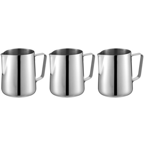 3Stk Premium Pull Flower Milchkännchen Silber Zubehör 2