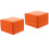 2Pcs PU Orange Watch Display Case Single Watch Organizer 6