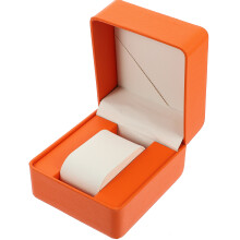 2Pcs PU Orange Watch Display Case Single Watch Organizer