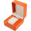 2Pcs PU Orange Watch Display Case Single Watch Organizer 1