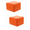 2Pcs PU Orange Watch Display Case Single Watch Organizer 8