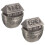 4Pcs Dark Brown Metal Baby First Tooth Curl Keepsake Organizer Box 1