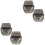 4Pcs Dark Brown Metal Baby First Tooth Curl Keepsake Organizer Box 4