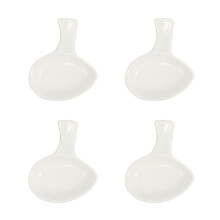 2 Count Chopstick Rest White Simple Dipping Bowls Seasoning Plate