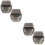 4Pcs Dark Brown Metal Baby First Tooth Curl Keepsake Organizer Box 7