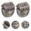 4Pcs Dark Brown Metal Baby First Tooth Curl Keepsake Organizer Box 10