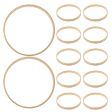 12Pcs Lightweight Bamboo Hoops for DIY Macrame, Wreaths & Wind Chimes