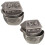 4Pcs Dark Brown Metal Baby First Tooth Curl Keepsake Organizer Box 2