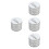 4Sets Silver Iron Cookie and Candy Container Mini Airtight Storage Tin 4