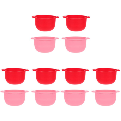 12Pcs Assorted Color Folding Silicone Wax Bean Melting Bowls Home Use 2